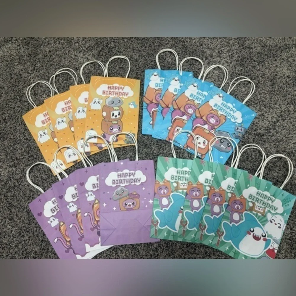 Colorful Birthday Party Gift Bags Set- 16